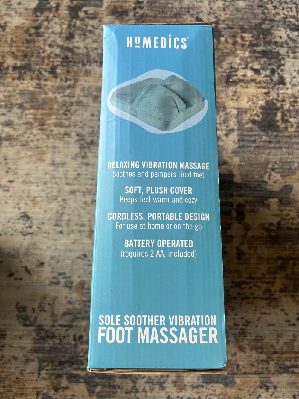 HoMedics Foot Massager in Sage Green Plush Cover - Picture 2 of 2